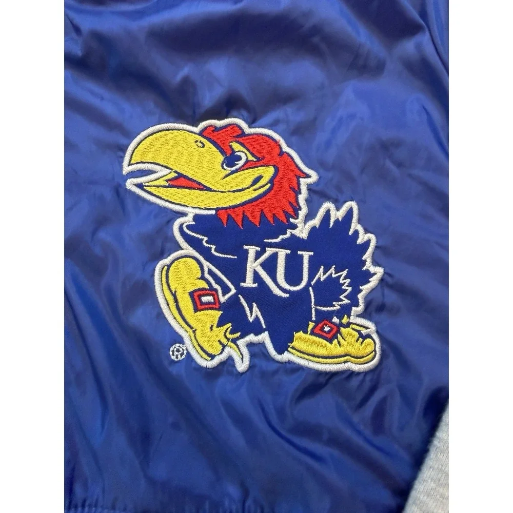 Kansas Jayhawks G-III Carl Banks Hoodie LG Full‎ Zip Windbreaker Panel KU Jacket